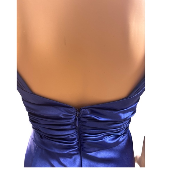 Adrianna Papell Boutique Sapphire Blue Sleeveless Midi Dress Size 14 - Picture 5 of 9